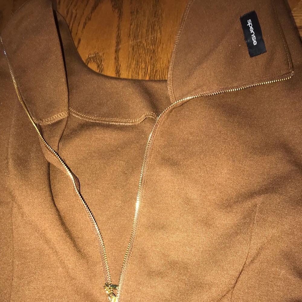 Elegant Golden Brown Dress - Picture 3 of 8